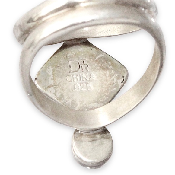 Jay King Desert Rose Trading Blue Lace Agate & Lapis Sterling Silver Ring 9.75 - Picture 4 of 5